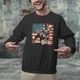 Boston Terrier Dog 4th Of July USA American Flag Patriotic Men Graphic Sweatshirt, American Boston Terrier Sweatshirts, Patriotic Boston Terrier Sweatshirts, Boston Terrier 4th Of July Sweatshirts, gift for family, gift for coworker