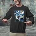 Boston Terrier Dog Art Van Gogh Starry Night Boston Terrier Men Graphic Sweatshirt, gift for family, gift for coworker