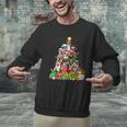 Boston Terrier Dog Christmas Tree Lights Xmas Pajama For Men Women Kids Men Graphic Sweatshirt, Boston Terrier Christmas Sweatshirts, gift for family, gift for coworker