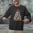 Boston Terrier Dog Christmas Tree Santa Hat Xmas Pajama Men Women Kids Men Graphic Sweatshirt, Boston Terrier Christmas Sweatshirts, gift for family, gift for coworker