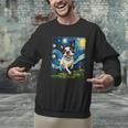 Boston Terrier Dog Starry Night Painting Men Graphic Sweatshirt, gift for family, gift for coworker