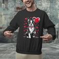 Boston Terrier Dog Valentine's Day Dog Owner Valentine Men Graphic Sweatshirt, gift for family, gift for coworker