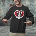 Boston Terrier Heart Cute Puppy Lover Or Dog Owner Men Graphic Sweatshirt, gift for family, gift for coworker