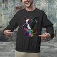 Boston Terrier Lovers Colorful Pop Art Boston Terrier Men Graphic Sweatshirt, gift for family, gift for coworker