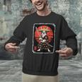 Boston Terrier Samurai Ninja Vintage Anime Japanese Ukiyo-e Men Graphic Sweatshirt, gift for family, gift for coworker