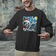 Boston Terrier Santa Starry Night Van Gogh Christmas Dog Men Women Kids Men Graphic Sweatshirt, Boston Terrier Christmas Sweatshirts, gift for family, gift for coworker