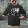 Boston Terrier Graphic Selfie With UFOs Weird Aliens Men Graphic Sweatshirt, gift for family, gift for coworker