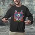 Boston Terrier Sugar Skull Dog Day Of The Dead Men Graphic Sweatshirt, gift for family, gift for coworker