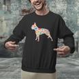 Boston Terrier Watercolor Flowers Men Graphic Sweatshirt, gift for family, gift for coworker
