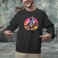 Boston Terrier Wearing A Cowboy Hat On T-Rex Men Graphic Sweatshirt, gift for family, gift for coworker