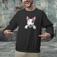 Bull Terrier Pocket Bull Terrier Peeking Out Pocket Men Graphic Sweatshirt, gift for family, gift for coworker