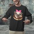 Cute Pug Shirt Donut Girls Dog Men Graphic Sweatshirt, gift for family, gift for coworker