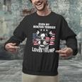Even My Boston Terrier Loves Trump Trump Supporter Dog Lover Men Graphic Sweatshirt, gift for family, gift for coworker