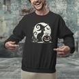 Scary Halloween Cat Costume Retro Cat Moon For Men Women Kids Men Graphic Sweatshirt, gift for family, gift for coworker