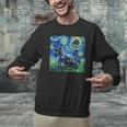 Scottish Terrier Starry Night Scotty Dog Art By Aja Men Graphic Sweatshirt, gift for family, gift for coworker