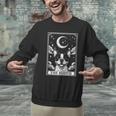 Tarot Card Vintage Crescent Moon Boston Terrier Dog Mom Men Graphic Sweatshirt, Boston Terrier Tarot Sweatshirts, Boston Terrier Mom Sweatshirts, gift for family, gift for coworker