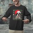 Ugly Xmas Sweater Santa Boston Terrier Dog Christmas For Men Women Kids Men Graphic Sweatshirt, Boston Terrier Christmas Sweatshirts, gift for family, gift for coworker