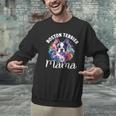 Watercolor Floral Boston Terrier Mama Dog Lover Mother's Day For Men Women Girls Kids Men Graphic Sweatshirt, gift for family, gift for coworker