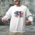 Boston Terrier Dad American Flag 4th Of July Dog Fathers Day Men Graphic Sweatshirt, American Boston Terrier Sweatshirts, Boston Terrier Dad Sweatshirts, Boston Terrier 4th Of July Sweatshirts, gift for family, gift for coworker