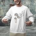 Boston Terrier Flower Fly Dandelion Dog Lover Dog Dad Men Graphic Sweatshirt, Boston Terrier Dad Sweatshirts, gift for family, gift for coworker