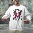 Boston Terrier Heart Glasses Girls Bostie Valentines Day Men Graphic Sweatshirt, gift for family, gift for coworker