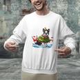 Boston Terrier Merry Christmas Tree Lights Dog X-Mas Dogs Men Graphic Sweatshirt, Boston Terrier Christmas Sweatshirts, gift for family, gift for coworker