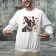 Boston Terrier Is My Valentine Cute Pet Dog Owner Valentine Men Graphic Sweatshirt, gift for family, gift for coworker