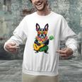 Hawaiian Boston Terrier & Pineapple Ukulele Summer Vacation Men Graphic Sweatshirt, gift for family, gift for coworker