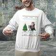 Ugly Christmas Tree Lights Xmas Santa Riding Boston Terrier Men Graphic Sweatshirt, Boston Terrier Riding Sweatshirts, Boston Terrier Christmas Sweatshirts, gift for family, gift for coworker
