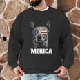 4th July Blue Heeler Dog Merica Patriotic USA Flag Cute Men Graphic Sweatshirt, novelty gifts, funny gifts