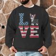 4th Of July Decor Patriotic LOVE Boston Terrier USA Flag Men Graphic Sweatshirt, novelty gifts, funny gifts