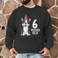 6 Years Old Birthday Boston Terrier Dog Lover 6th Party Kid Men Graphic Sweatshirt, novelty gifts, funny gifts