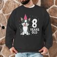 8 Years Old Birthday Boston Terrier Dog Lover 8th Party Kid Men Graphic Sweatshirt, novelty gifts, funny gifts