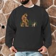 Boston Terrier Bigfoot Dog Walking Dog Mom Dad Kids Men Graphic Sweatshirt, novelty gifts, funny gifts