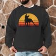 Boston Terrier Bostie Sunset Retro Dog Pet Mom Dad Men Graphic Sweatshirt, novelty gifts, funny gifts