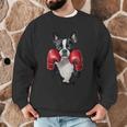 Boston Terrier Boxing Men Graphic Sweatshirt, novelty gifts, funny gifts