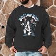 Boston Terrier Boy Cute Cartoon Dog Owner Pet Boston Terrier Men Graphic Sweatshirt, novelty gifts, funny gifts