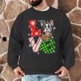 Boston Terrier Christmas Tree Lights Santa Dog Xmas For Men Women Kids Men Graphic Sweatshirt, novelty gifts, funny gifts