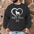 Boston Terrier Dad Cute Boston Terrier Silhouette Heart Men Graphic Sweatshirt, novelty gifts, funny gifts