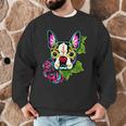 Boston Terrier In Day Of The Dead Sugar Skull Dog Men Graphic Sweatshirt, novelty gifts, funny gifts