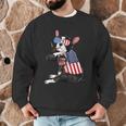 Boston Terrier Dog Merica 4th Of July Usa American Flag Men Men Graphic Sweatshirt, novelty gifts, funny gifts