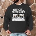 Boston Terrier Dog Official Sleep Pajamas Nightgown Men Graphic Sweatshirt, novelty gifts, funny gifts
