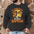 My Boston Terrier Dog Rides Shotgun Witch Halloween Men Women Men Graphic Sweatshirt, novelty gifts, funny gifts