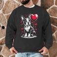 Boston Terrier Dog Valentine's Day Dog Owner Men Graphic Sweatshirt, novelty gifts, funny gifts