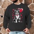 Boston Terrier Dog Valentine's Day Dog Owner Valentine Men Graphic Sweatshirt, novelty gifts, funny gifts