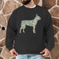 Boston Terrier Flower Silhouette Floral Dog Men Women Girls Kids Men Graphic Sweatshirt, novelty gifts, funny gifts