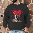 Boston Terrier Lover Heart Shape Boston Terrier Valentine Men Graphic Sweatshirt, novelty gifts, funny gifts