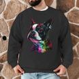Boston Terrier Lovers Colorful Pop Art Boston Terrier Men Graphic Sweatshirt, novelty gifts, funny gifts
