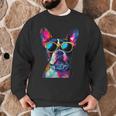 Boston Terrier Lovers Pop Art Boston Terrier Men Graphic Sweatshirt, novelty gifts, funny gifts