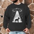 Boston Terrier Mom Dad Dog Alien UFO Men Graphic Sweatshirt, novelty gifts, funny gifts